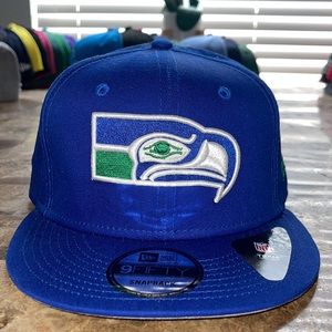 Seattle Seahawks New Era Throwback 9FIFTY Adjustable Snapback Hat - Royal